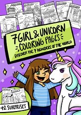 Girl & Unicorn Coloring Pages - EquiJuri
