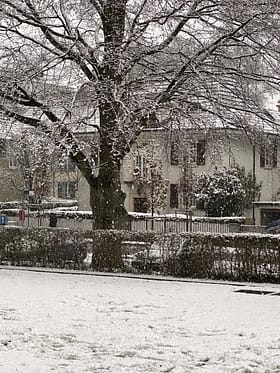 snow in Biel Switzerland