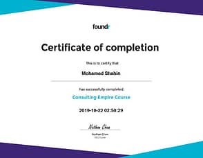EquiJuri Foundr Consultant Empire Course Certificate